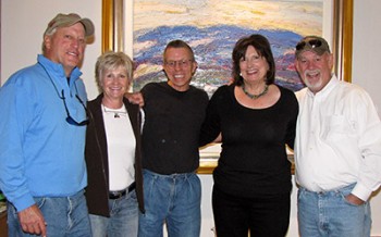 Jim Rabby with Collectors Lola & Tom McDonald and Jen Norman & Dick Burgett