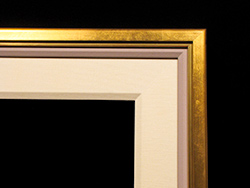 Gold Espirit, 1/2" Gold, 1/2" Painted Linen, 3" Linen Liner